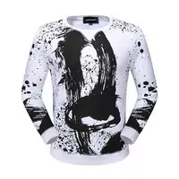 pull dsquared contrefacon jacket printed faded dark white